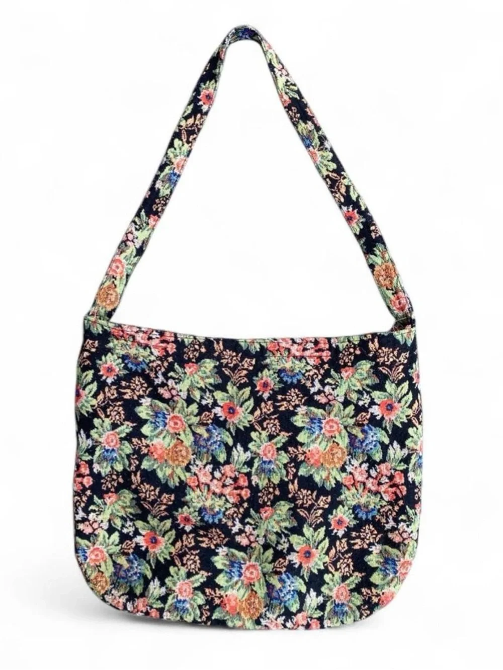 90s Grandmacore Floral Tapestry Bag